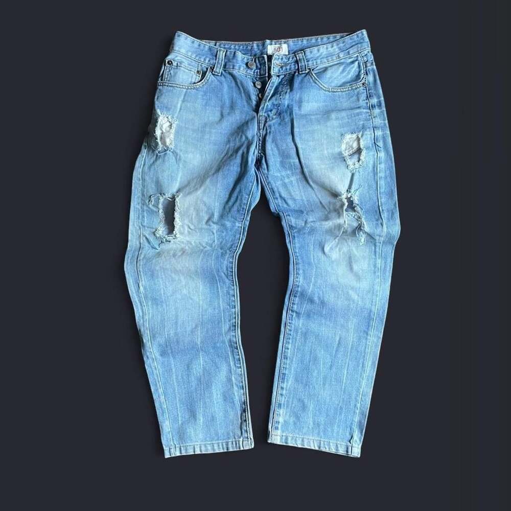 Levi’s 501 Jeans 31x26 Light Wash Distressed Button Fly